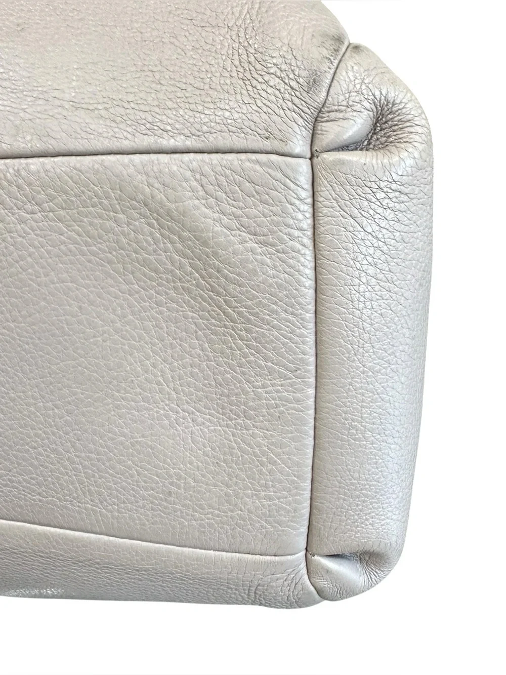 COACH Pebbled Leather Madison Phoebe Women's Handbag 3 Compartment Gray